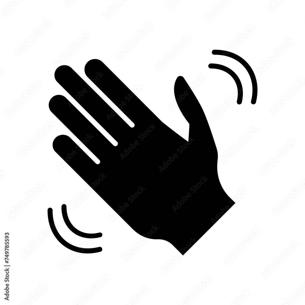 Obraz premium hand icon. solid icon