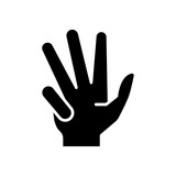 hand icon. solid icon