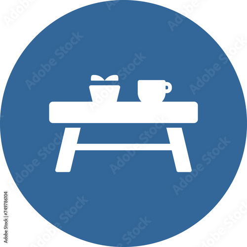 Side Table Vector Glyph Multi Circle