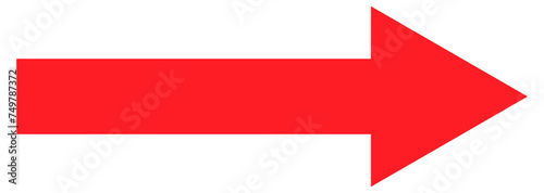 右を指すシンプルな赤矢印