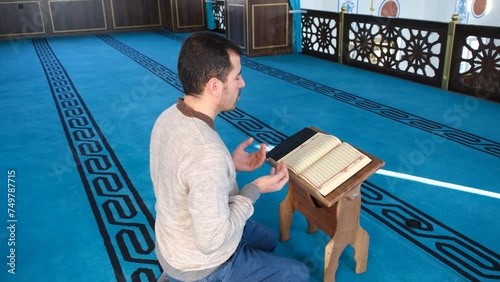 Muslim Reading Quran photo