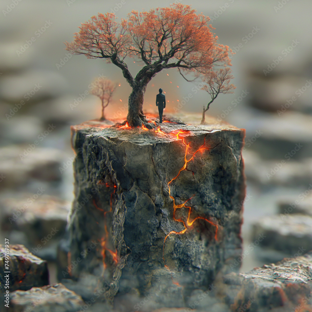 tree on the rocks