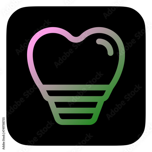 Editable dental implant vector icon. Dentistry, healthcare, medical. Part of a big icon set family. Perfect for web and app interfaces, presentations, infographics, etc