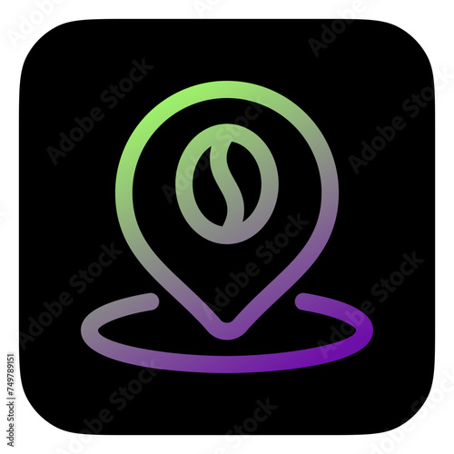 Editable coffee shop location vector icon. Cafe, coffee shop, restaurant, drink, beverages. Part of a big icon set family. Perfect for web and app interfaces, presentations, infographics, etc