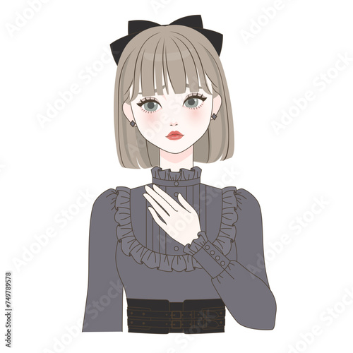 心配する女の子