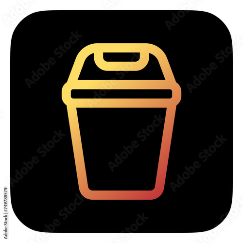Editable trash bin vector icon. Part of a big icon set family. Perfect for web and app interfaces, presentations, infographics, etc