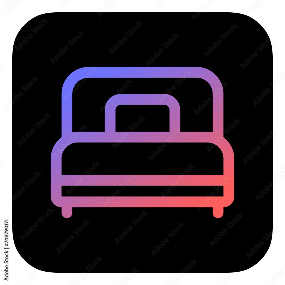 Editable single bed vector icon. Part of a big icon set family. Perfect for web and app interfaces, presentations, infographics, etc Editable single bed vector icon. Part of a big icon set family. Perfect for web and app interfaces, presentations, infographics, etc