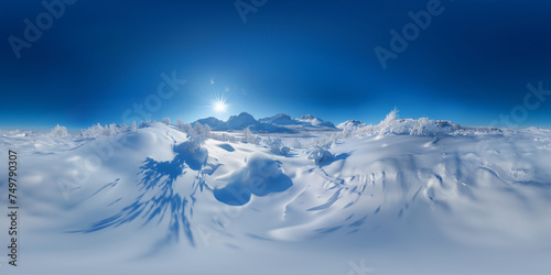 winter mountain landscape 8k VR 360 Spherical Panorama