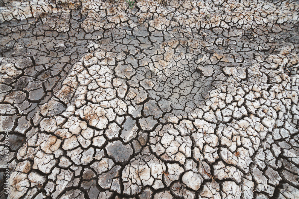 Image of the drought ground.Problems arising from global warming.