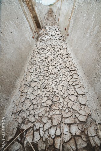 Image of the drought ground.Problems arising from global warming.