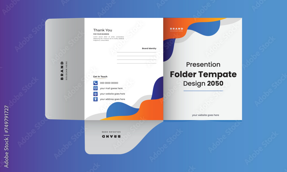 Business stationery folder template with corporate identity Business stationery folder template with corporate identity