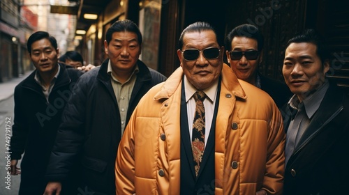 Cinematic Japanese mafia. Tokyo vice. Criminals in Japan and Tokyo. Gangsters, gangland, crime syndicates in Asia 