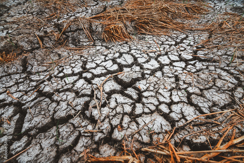 Image of the drought ground.Problems arising from global warming.
