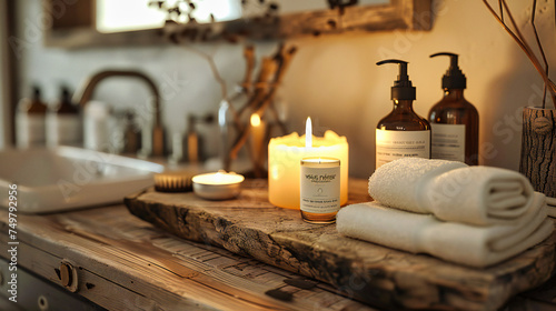 Spa and Wellness: Relaxing Aromatherapy, Candles, and Tranquil Ambiance for a Spa Experience