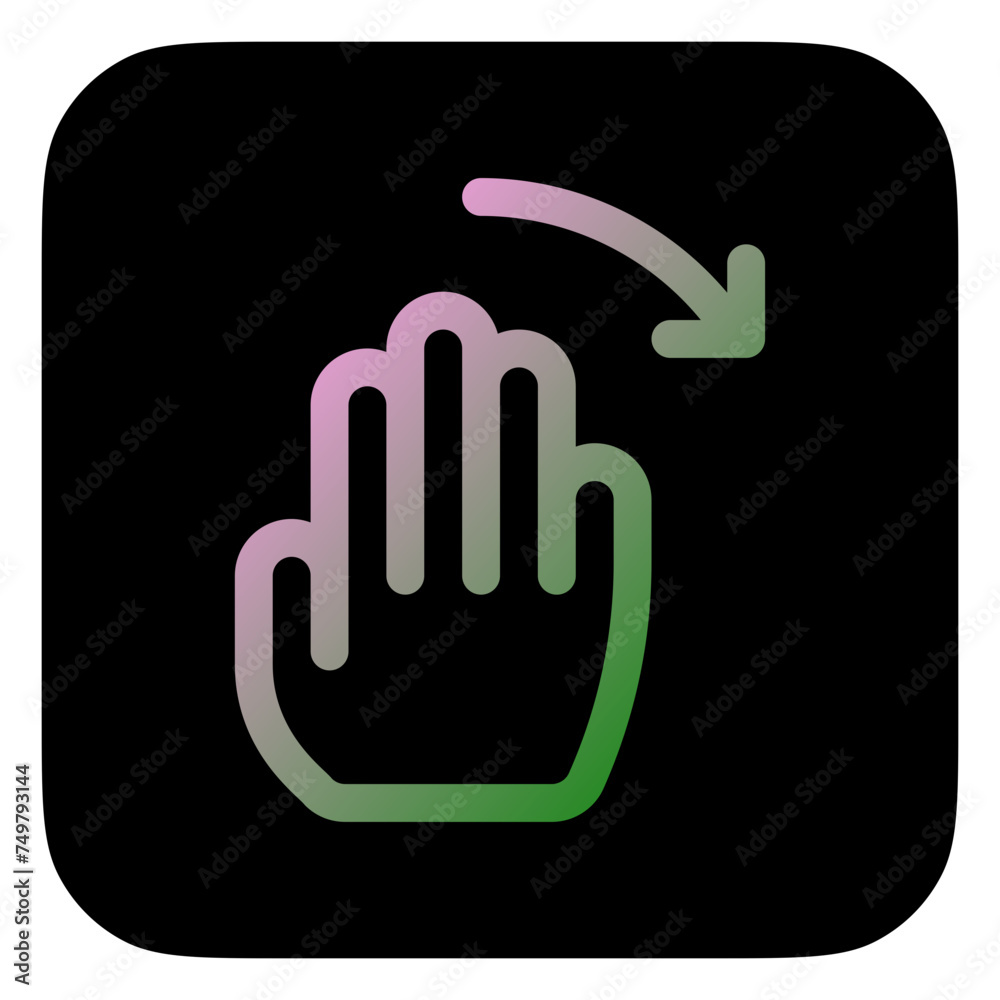 Fototapeta premium Editable hand swipe left vector icon. Part of a big icon set family. Perfect for web and app interfaces, presentations, infographics, etc