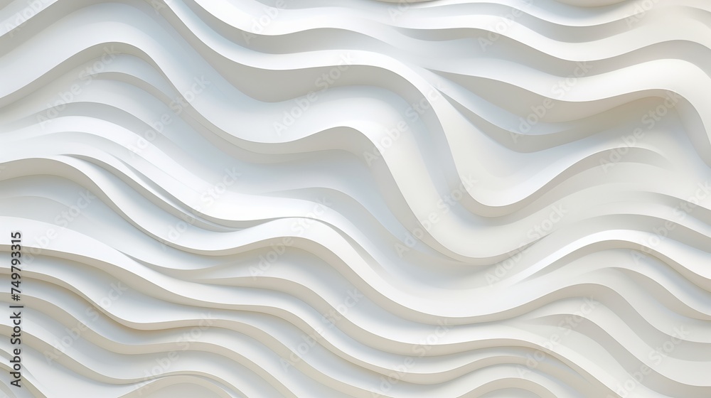 Abstract Paper Waves Formed from Folded Paper