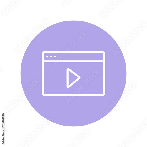 Play button icon vector illustration
