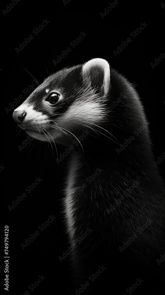 Fototapeta premium portrait of a raccoon