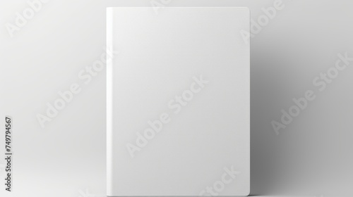 Blank Hardcover Book Template for Design Isolated on White Background. 3D Rendering.