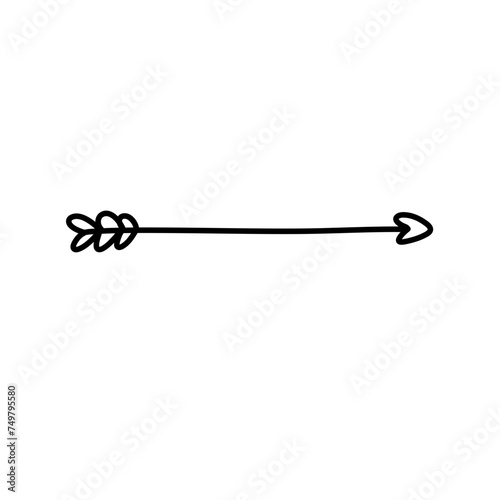Hand drawn boho tribal arrow style