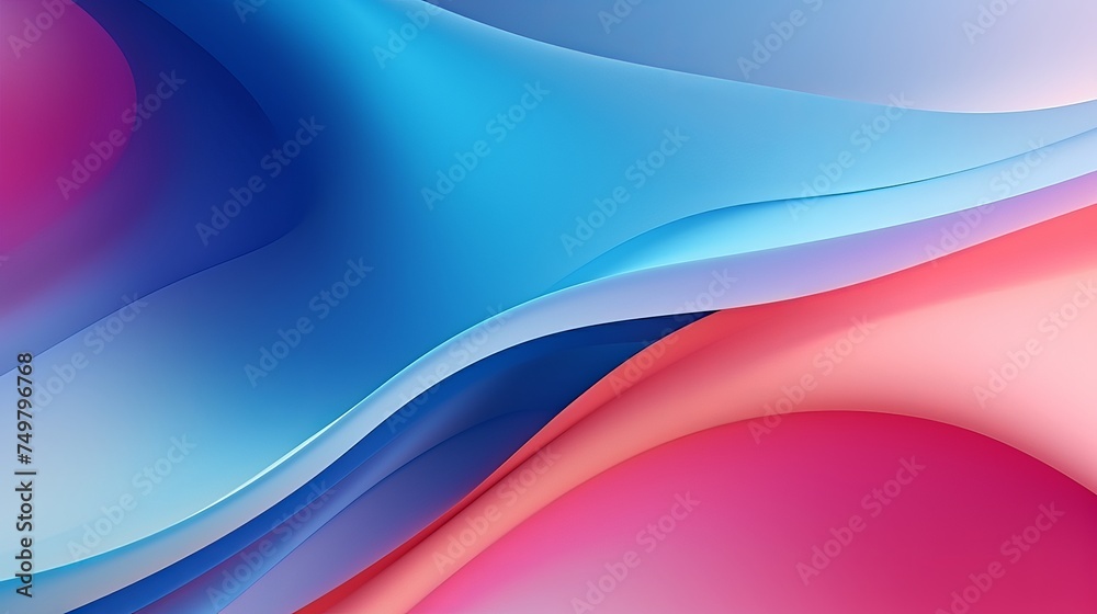 Colored Macro Background with Curved Blue Paper Sheets - Features Soft Vivid Colors and Abstract Shapes Colored Macro Background with Curved Blue Paper Sheets - Features Soft Vivid Colors and Abstract Shapes