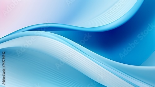Colored Macro Background with Curved Blue Paper Sheets - Features Soft Vivid Colors and Abstract Shapes