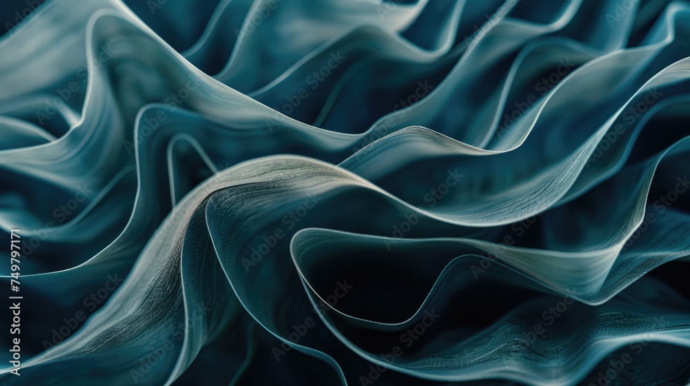 Fototapeta premium Close up view of blue fabric, perfect for textile backgrounds