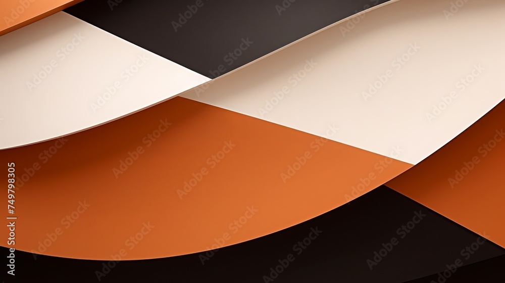 Creative Abstract Paper Background in Orange, White, Brown, and Black Colors - Solid Geometric Lines and Shapes Creative Abstract Paper Background in Orange, White, Brown, and Black Colors - Solid Geometric Lines and Shapes