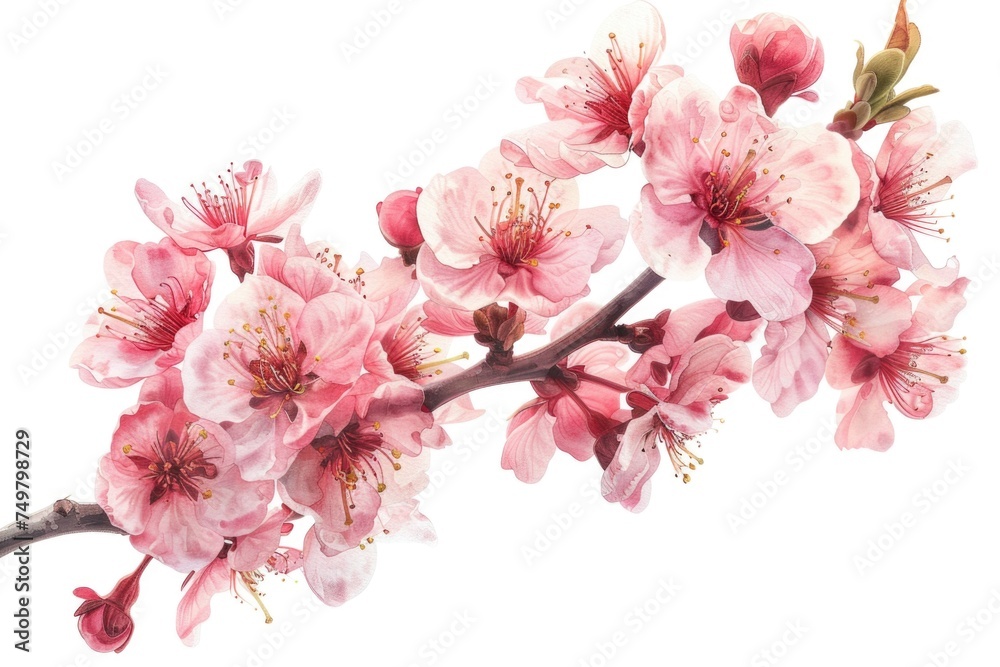 Close up of a flower on a branch, suitable for nature concepts Close up of a flower on a branch, suitable for nature concepts