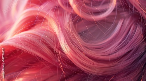 Close up of a woman with pink hair, suitable for beauty or fashion concepts © Fotograf
