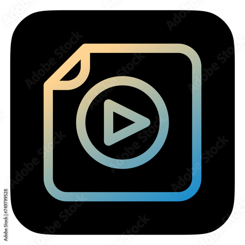 Editable vector media file icon. Part of a big icon set family. Perfect for web and app interfaces, presentations, infographics, etc