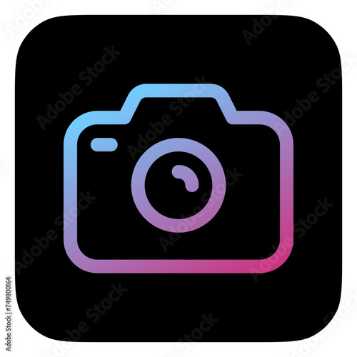 Editable vector photo digital camera icon. Part of a big icon set family. Perfect for web and app interfaces, presentations, infographics, etc