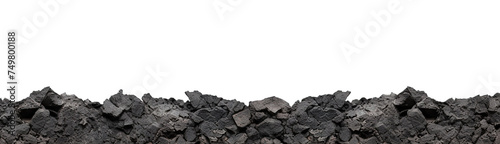Rough dry surface of black soil, cut out
