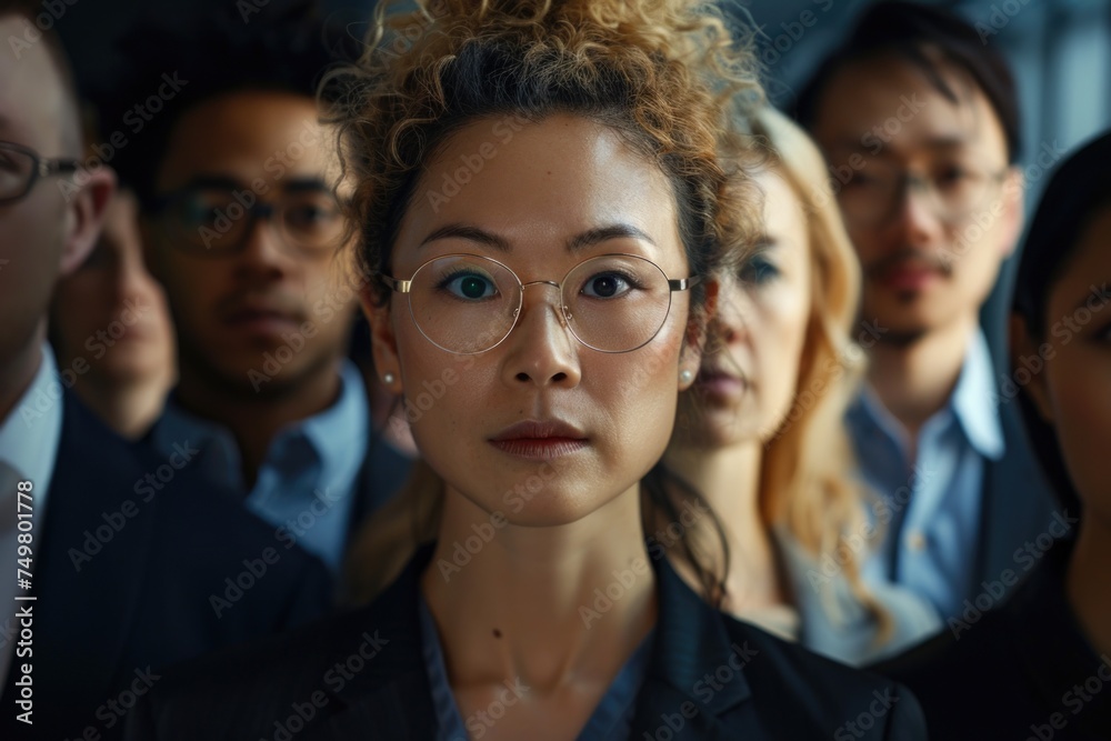 A group of people standing next to each other. Suitable for various team or community concepts A group of people standing next to each other. Suitable for various team or community concepts