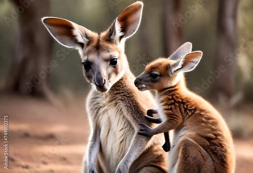 kangaroo and baby photo