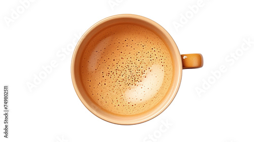 A Cup of Coffee. A white ceramic cup filled with steaming hot coffee sits on a plain white background. The cup is half-full, with wisps of steam rising from the top.
