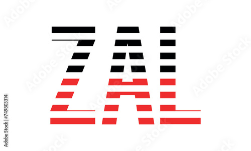ZAL three initial letter iconic line negative space minimal logo design vector template. monogram, abstract, wordmark, business, typography, minimalist, brand, company, flat, modern, unique, simple