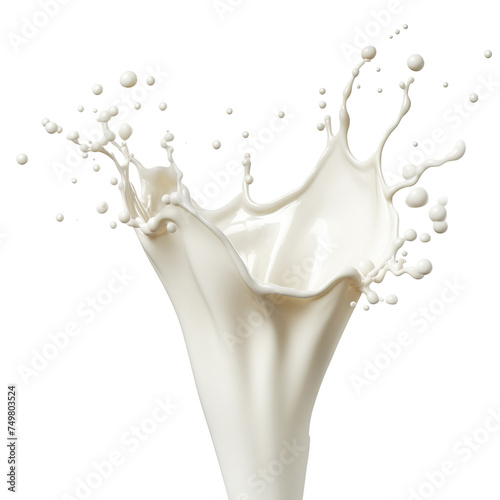 Splash of milk or cream, cut out photo