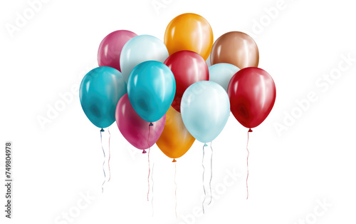 Group of Colorful Balloons Floating in the Sky. A multitude of vibrant balloons soaring through the air creating a colorful and cheerful sight as they move higher and higher above the ground.