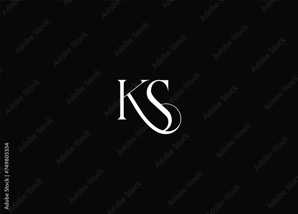 KS creative logo design and letter logo KS creative logo design and letter logo