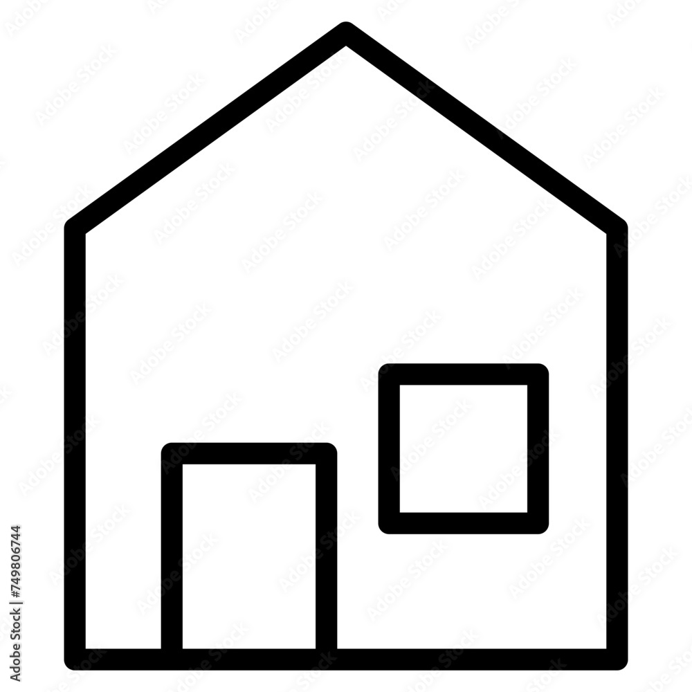 Web home flat icon for apps and websites Web home flat icon for apps and websites
