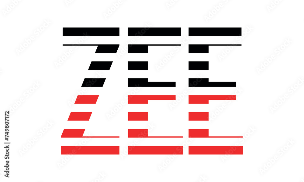 ZEE three initial letter iconic line negative space minimal logo design vector template. monogram, abstract, wordmark, business, typography, minimalist, brand, company, flat, modern, unique, simple