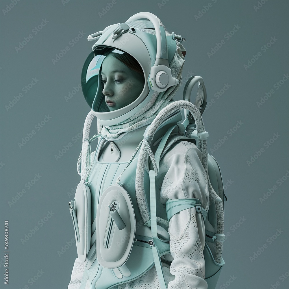 Futuristic fashion designs inspired by deepsea equipment with social media analytics shaping trends