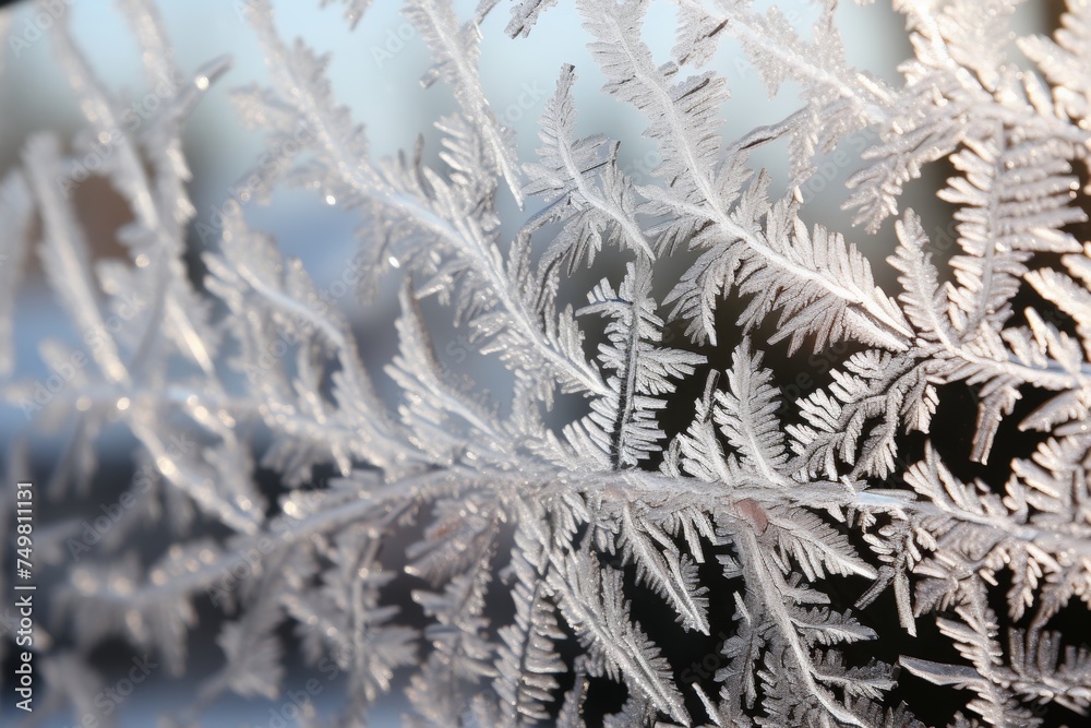 High-quality frosted glass background with detailed frost patterns available for purchase