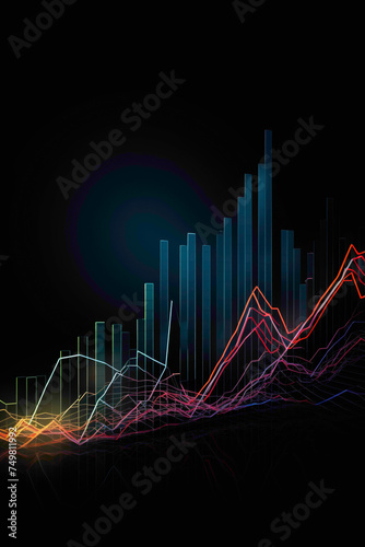 Dynamic line graph showcasing a consistent upward trend in stock prices, reflecting attractive investment potential, captured in high-definition detail.
