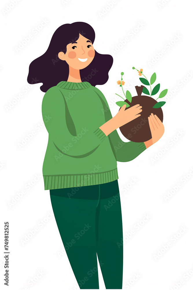 Woman holding organic cosmetic products. Happy girl with skincare cosmetics bottles, jars in hand. Female with eco vegan creams, lotions. Woman holding organic cosmetic products. Happy girl with skincare cosmetics bottles, jars in hand. Female with eco vegan creams, lotions.