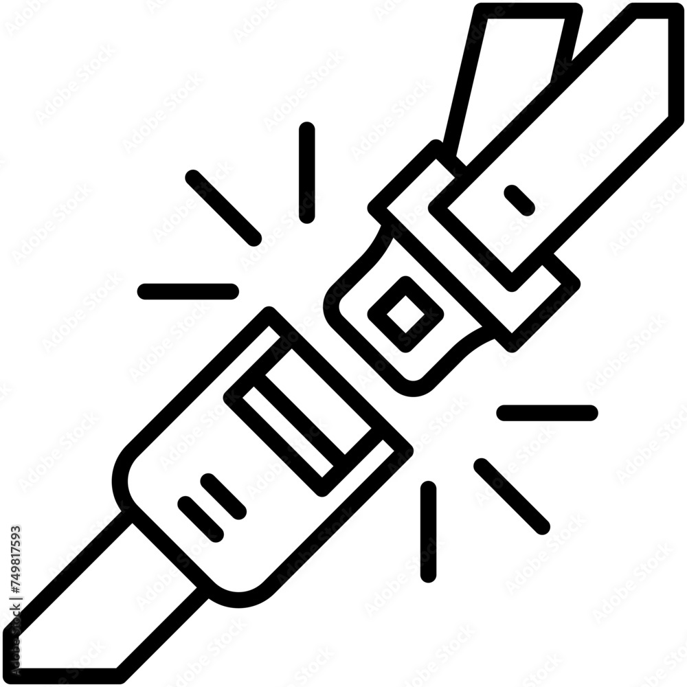 Safety belt icon, car accident and safety related vector illustration Safety belt icon, car accident and safety related vector illustration