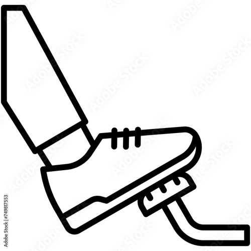 Pedal icon, car accident and safety related vector illustration