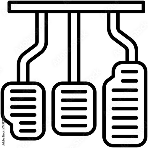 Pedals icon icon, car accident and safety related vector illustration