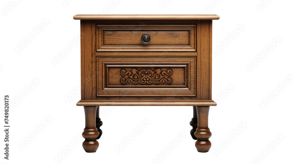 bedside table Interior design concept furniture for living isolated on clear png background and transparent background, AI generative. bedside table Interior design concept furniture for living isolated on clear png background and transparent background, AI generative.